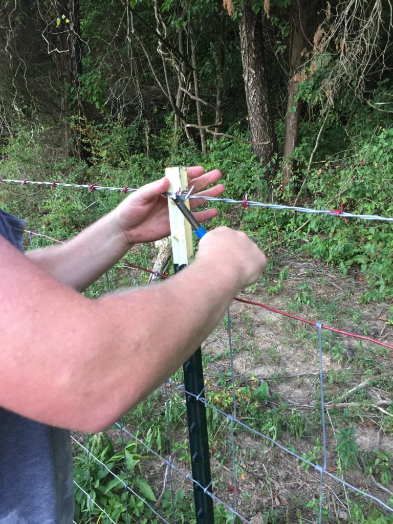 Barbed Wire | building a fence | Clover Meadows Beef Grass Fed Beef St. Louis Missouri | Free Delivery